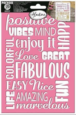 Szablon samoprzylepny 3D Czcionki