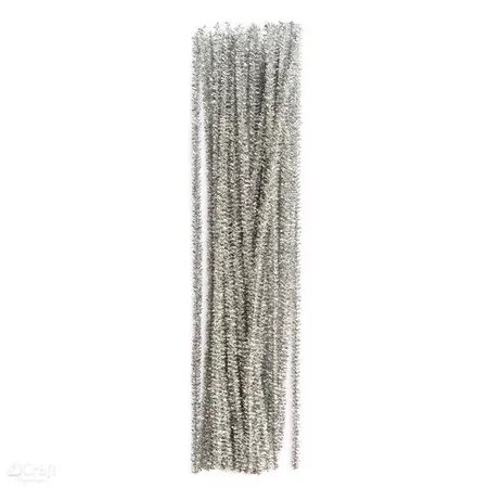 Druciki kreatywne 0,4x30cm srebrne 25 sztuk