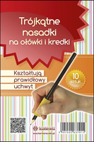 Nasadki trójkątne na ołówki i kredki korygujące nieprawidłowy uchwyt 10 sztuk