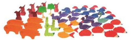 Zestaw figurek do liczenia i opowiadania Żwierzątka, kolorowe, 3+, Grimm's