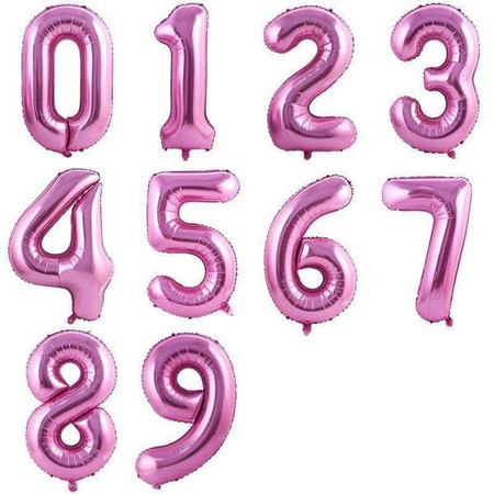 Balon foliowy CYFRA RÓŻOWA 32" 67 cm (na hel lub powietrze)