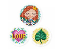 Diamentowa Mozaika 3 naklejki Dziewczynka