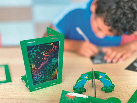 Box Candiy, zestaw kreatywny zdrapka Lampion DINO