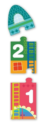 Puzzle w kartonowym domku 30 el. Apli Kids - Cyfry 3+