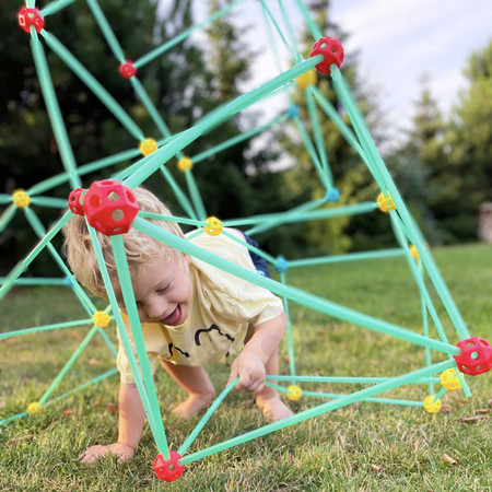 WOOPIE Duże Patyczki Konstrukcyjne Namiot Słomki Rurki Świecące w Ciemności 128 el.