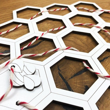 Drewniana przeplatanka - Plaster Miodu