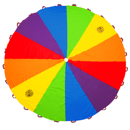 Tęczowa profesjonalna Chusta Animacyjna Akson 2,5m 24 uchwyty