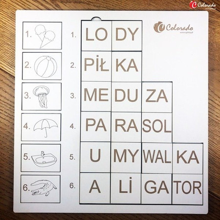 Krzyżówka Obrazkowo-Sylabowa Nr 4