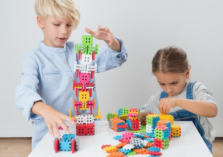 Klocki konstrukcyjne Wafle Mini - Zestaw 500 elementów