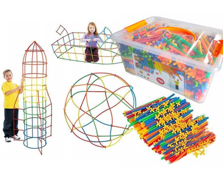 Klocki słomki zestaw konstrukcyjny 700 elementów