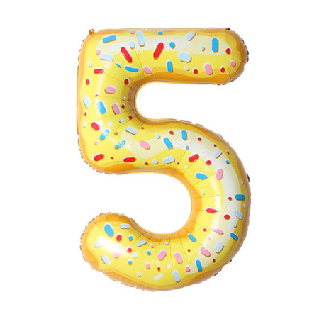 Balon foliowy CYFRA ciasteczko donut 40" 85 cm