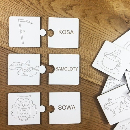 Puzzle wyrazowe do nauki czytania Cz.3