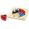 VIGA Pierwsze drewniane Puzzle maluszka Biedronka
