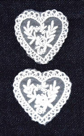 Naprasowanka koronkowa Serca