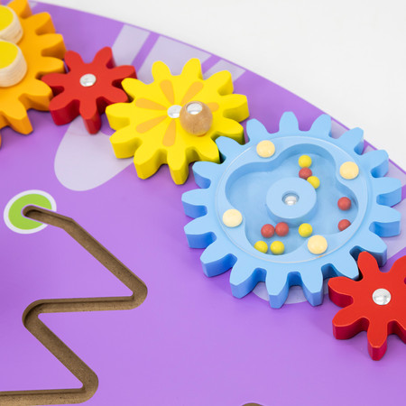 Duża drewniana tablica motoryczna panel ścienny - Dinozaur