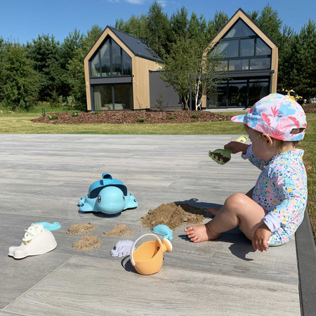 WOOPIE GREEN Zestaw do Piasku Żółwik Niebieski 8 el. BIODEGRADOWALNY ORGANICZNY MATERIAŁ