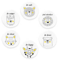 Poduszki ekoskóra zestaw Zwierzątka Afirmacje 3 cm 6 szt. AKSON