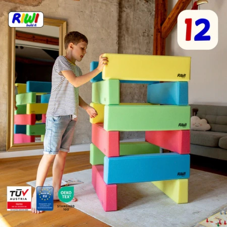 Piankowe klocki konstrukcyjne XXL Riwi