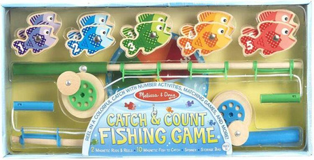 Magnetyczny zestaw do łowienia rybek wędka z korbką Melissa & Doug