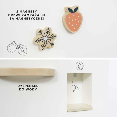 Drewniana lodówka, zabawka dla dzieci, kuchnia, odgrywanie ról Le Toy Van