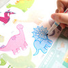 Książeczka do zabawy w tworzenie naklejek kalkomania Dinozaury