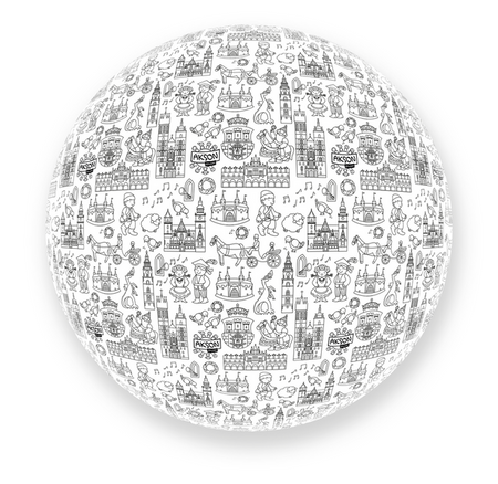 Piłka Balonowa do kolorowania XXL 85 cm KRAKÓW