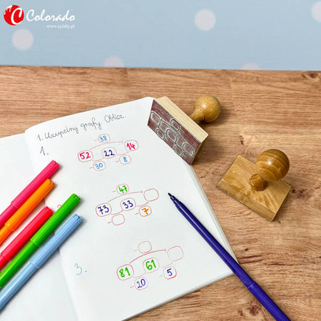 Stempel graf matematyczny 6 okienek