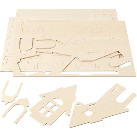 Puzzle 3D drewniane dom wariant 1