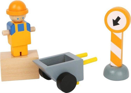 Drewniany zestaw z dźwigiem Jurkiem 12007-Small Foot, zabawki drewniane