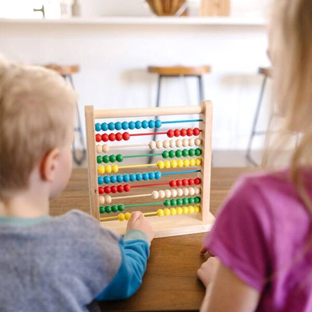 Kolorowe liczydło drewniane dla dzieci 100 koralików Abacus Melissa & Doug 10493 zabawka edukacyjna