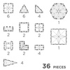 Cleverclixx - Klocki magnetyczne Petite Pastel Pack - 36 el.