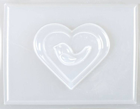 Foremka mini do mydła Serce z Ptaszkiem