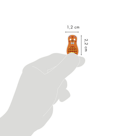 Naklejki 3D wypukłe Matrioszki Zwierzęta