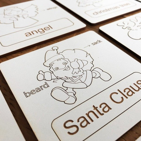 Układanka tematyczna do nauki angielskiego - Christmas