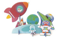 Scratch, Puzzle 2w1 - 2D i 3D scenografia Kosmos