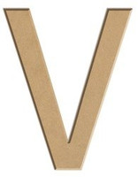 Litera płaska V z MDF H: 40 cm