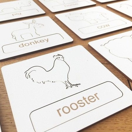 Układanka tematyczna do nauki angielskiego - Farm Animals