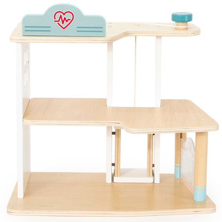 VIGA Drewniany Szpital Z Karetką Winda Zestaw 15 el