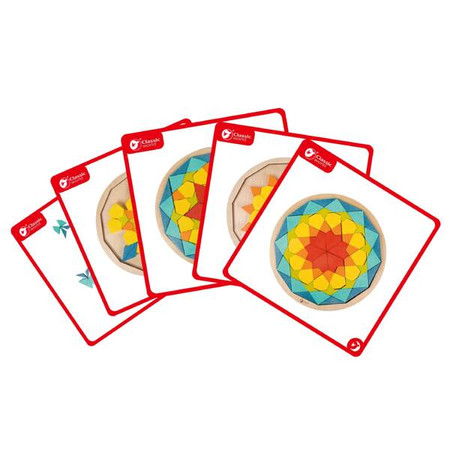 CLASSIC WORLD Układanka Montessori Mozaika Tangram Wzory Kształty i Kolory