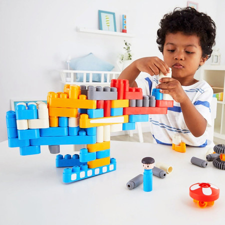 Klocki konstrukcyjne, Lotnisko, 142 el., 2+, PolyM