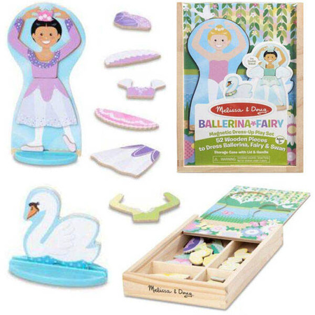 Drewniana układanka magnetyczna ubrania Wróżka i Baletnica 40322-Melissa & Doug, układanki dla dzieci