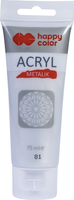 Farba akrylowa 75ml srebrny Happy Color
