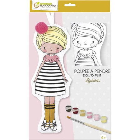 Lalka Laureen z materiału do pomalowania