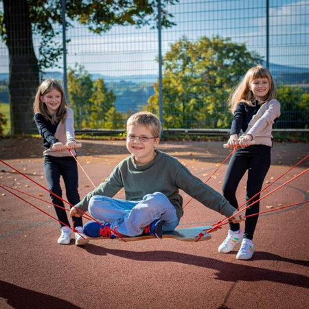 Drewniana deska do balansowania w powietrzu 2w1 gra zespołowa i dysk z labiryntem Team Spirit 44375 Erzi