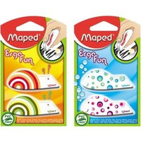 Gumka Ergo Fun Wielokolorowa 2szt Blis.