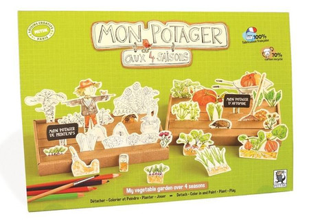 Ogródek warzywny na 4 pory roku - kolorowanka i gra