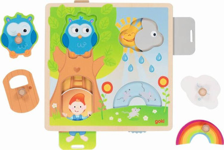 Drewniana układanka interaktywna Pogoda Goki 57339