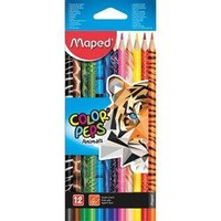 Kredki Colorpeps Animals Trójkątne 12 szt
