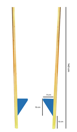 Szczudła drewniane cyrkowe małe NIEBIESKIE 140 cm dla dzieci