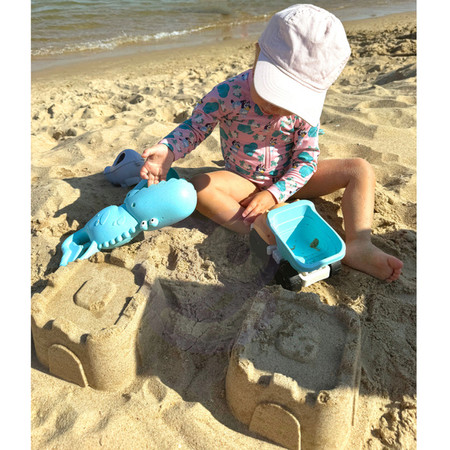 WOOPIE GREEN Zestaw do Piasku z Wiaderkiem i Łopatką Krokodyl 10 el. BIODEGRADOWALNY ORGANICZNY MATERIAŁ